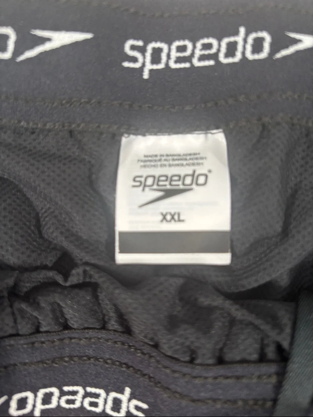 NWT Speedo Men's 2XL Swim Trunks Blue Grid Geometric Board Shorts UPF 50